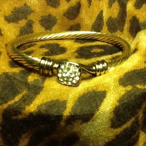 Rhinestone Cable Hook Bracelet