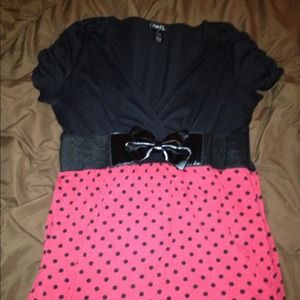 Black with belt in center red bottom with black