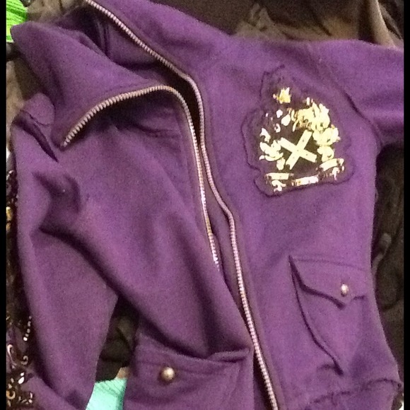 Gorgeous purple Love Jacket, get your swag on. - Picture 3 of 4