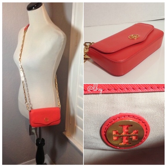 ❌SOLD❌ Tory Burch Orange Mini Crossbody Bag - Picture 3 of 4