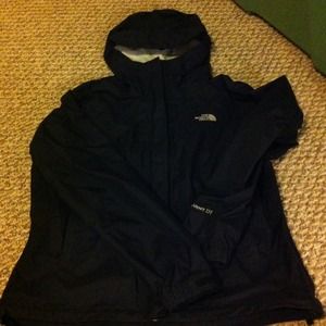 Black Women's North Face Rain Jacket