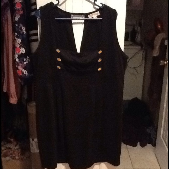 Forever 21+ Gold Button Dress