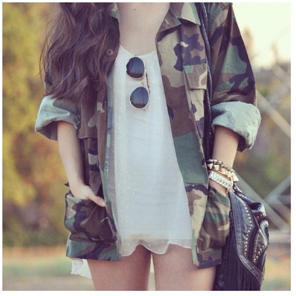 Jackets & Blazers - Oversized camo jacket