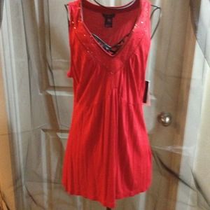 NEW red top 👄by At Last. SAVE $21 off list price