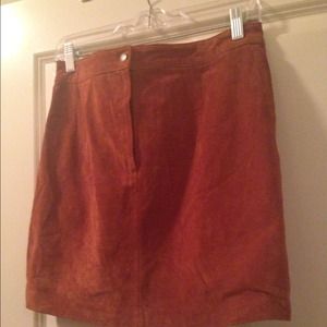 Suede skirt