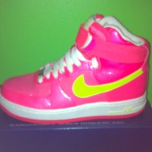 Nike Women's Air Force 1's High (Pink Flash/Volt)