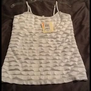NWT super cute ruffle tank top with built in bra!