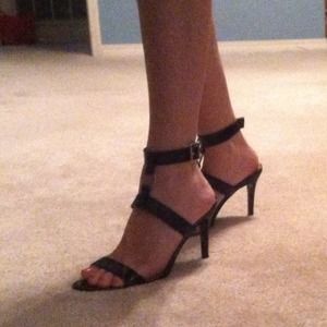 Black Strappy Heels