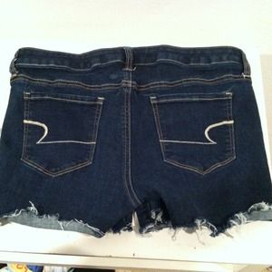 Stretch denim shorts