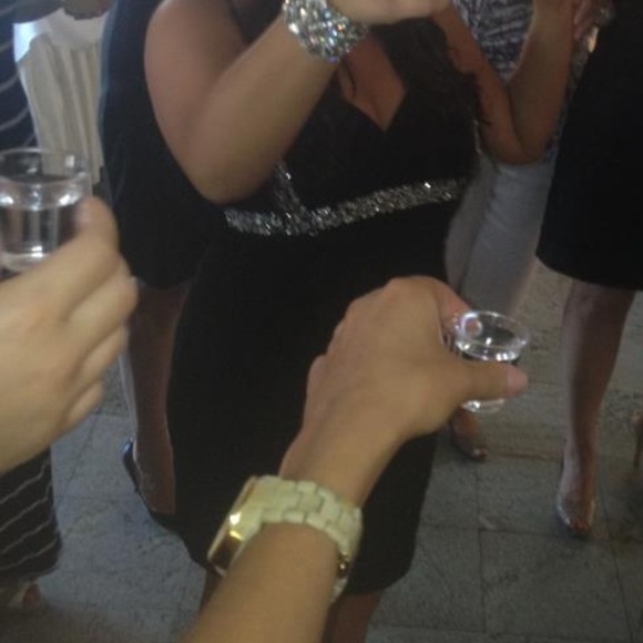 ♦SALE♦Sexy black beaded dress - Picture 2 of 4