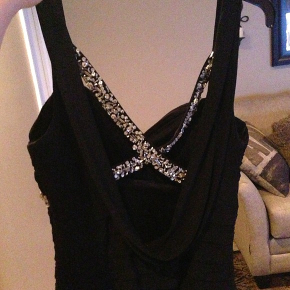 ♦SALE♦Sexy black beaded dress - Picture 4 of 4