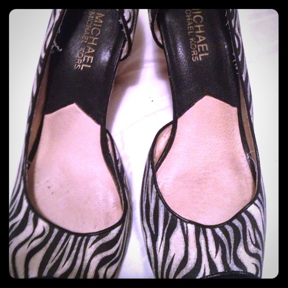 Michael Kors Zebra Print Flat Heels 6.5