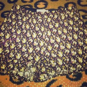 High waisted floral shorts