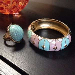 Pastel bangle and ring