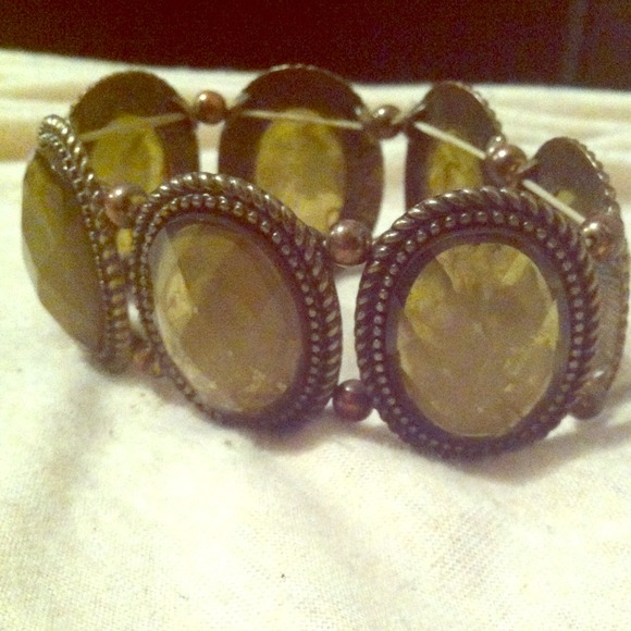 Beautiful olive statement bracelet!