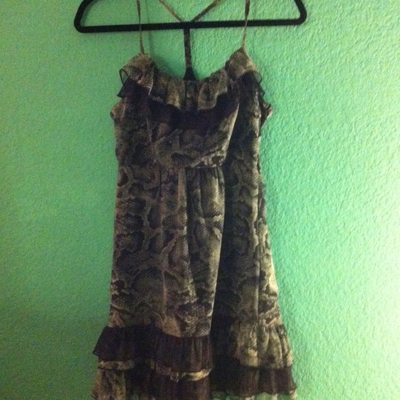 Blue animal print dress