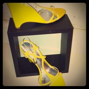 Ladies Yellow Wedges