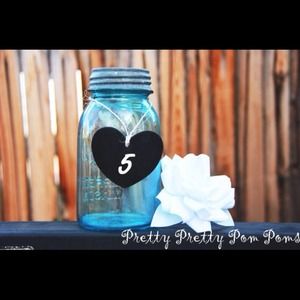 10 chalkboard heart wedding decorative tags