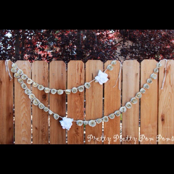 Book paper rose garlands