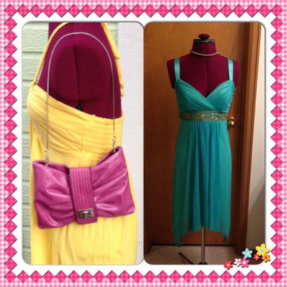 City Triangle Dresses & Skirts - Green Dress & THE LIMITED purse
