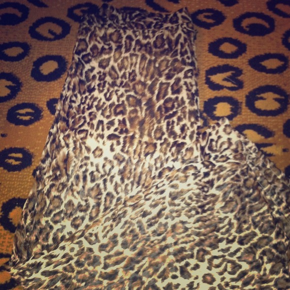 High waisted cheetah sheer pants