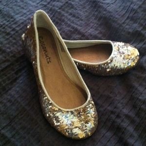 Silver/gold sequin flats