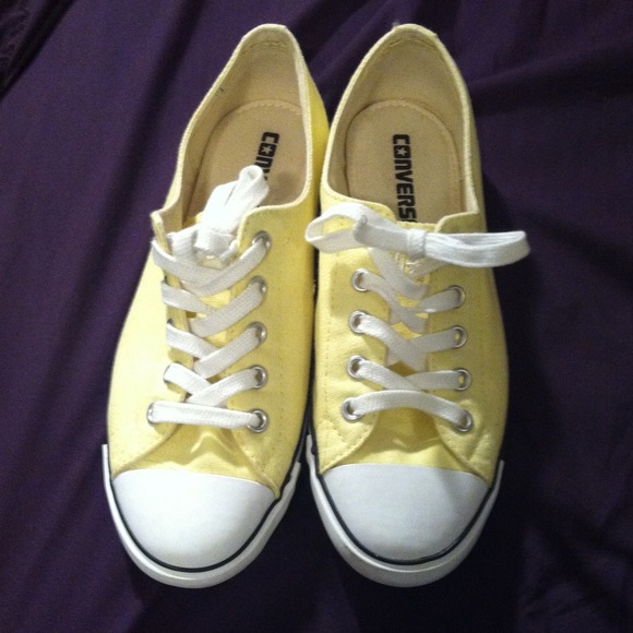 Yellow converse sneakers