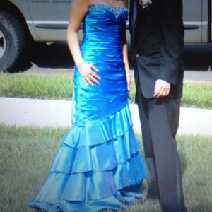 Beautiful blue prom dress