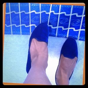 🚫SOLD🚫💛Liz n Co blue chamois leather 👠😊