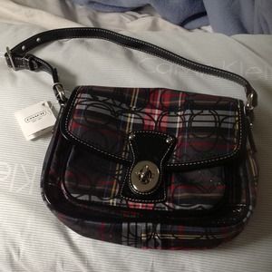 Authentic Coach Plaid Purse, still with tags