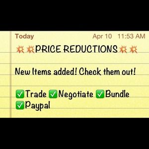 New Items & Reductions