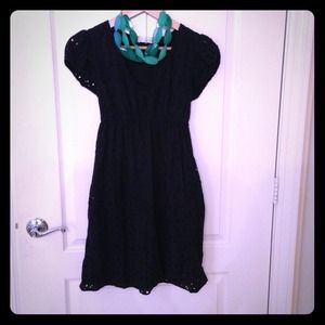 C&C navy blue eyelet dress