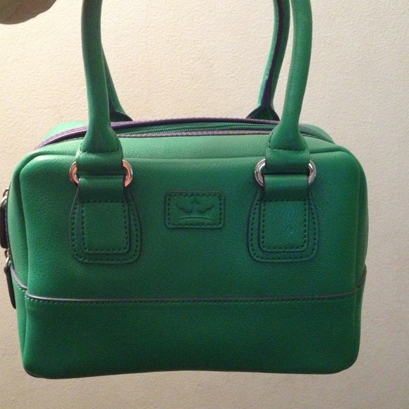 Small Green & Purple hand bag