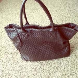 Dark Brown weaved purse!
