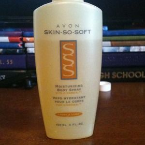 Avon skin so soft body spray.