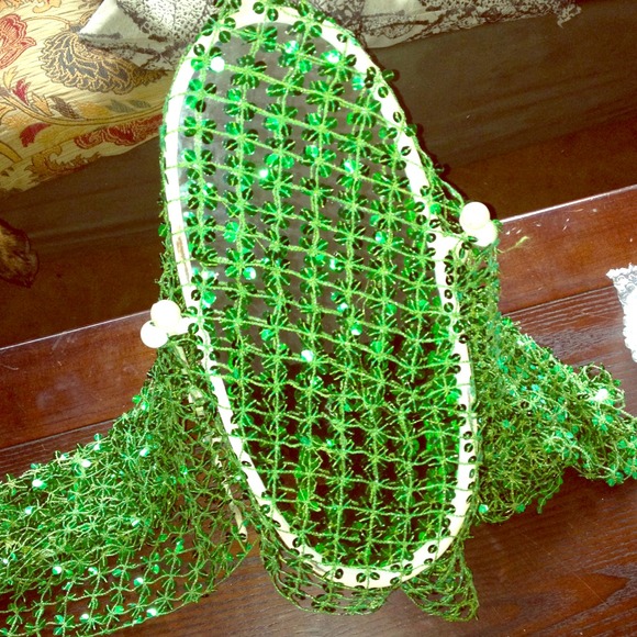 Emerald green sequin scarf/bandeau