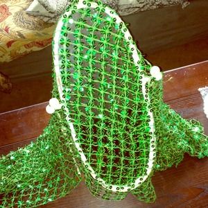 Emerald green sequin scarf/bandeau