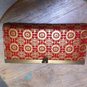 BDG red and yellow print wallet