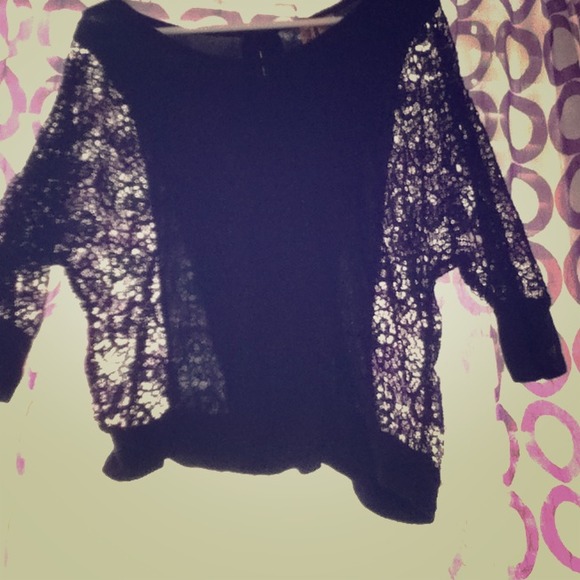 Black lace blouse