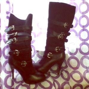 Black boot heels
