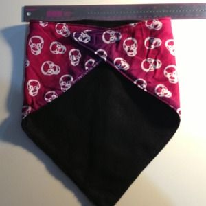 Handmade fleece lined kerchief. With Velcro.