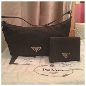 Authentic Black PRADA BAG and WALLET
