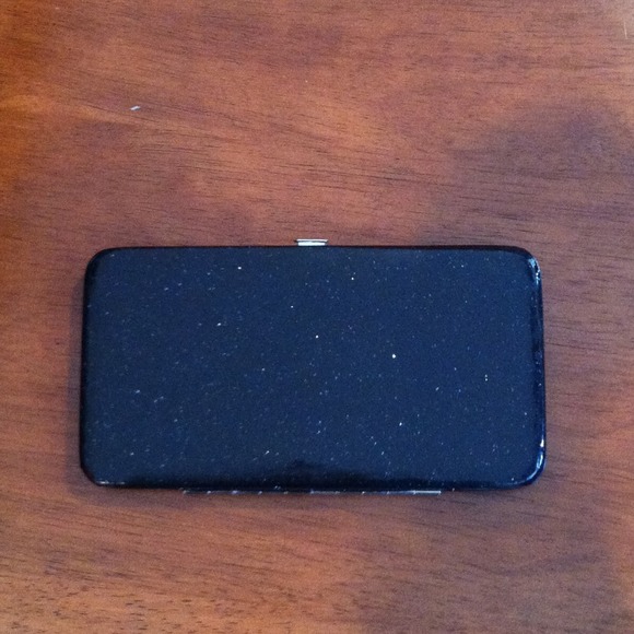 BLACK GLITTER WALLET