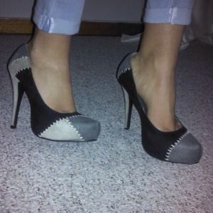 REDUCED!!! Grey/black heels