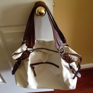 ⛔⛔SOLD⛔⛔ White Brown large bag