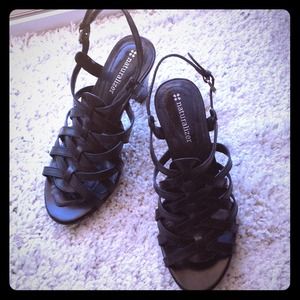 Black strap sandal heels by Naturalizer