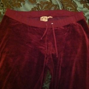 NWOT Juicy Couture Velour Pants Maroon XL