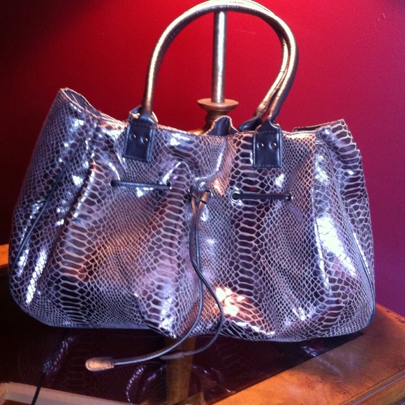 HOLD for lisa-- Snake skin inspired bag