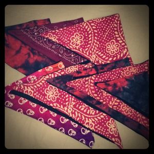 Handcrafted fleece lined kerchiefs.