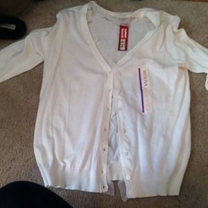Target white 3/4 sleeve cardigan